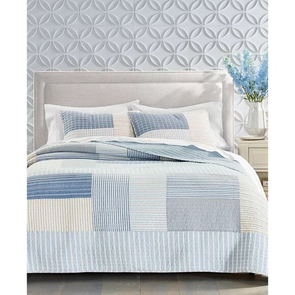 Charter Club Seaside Patchwork Quilt Set Full Queen New MSRP $335 - Picture 4 of 4